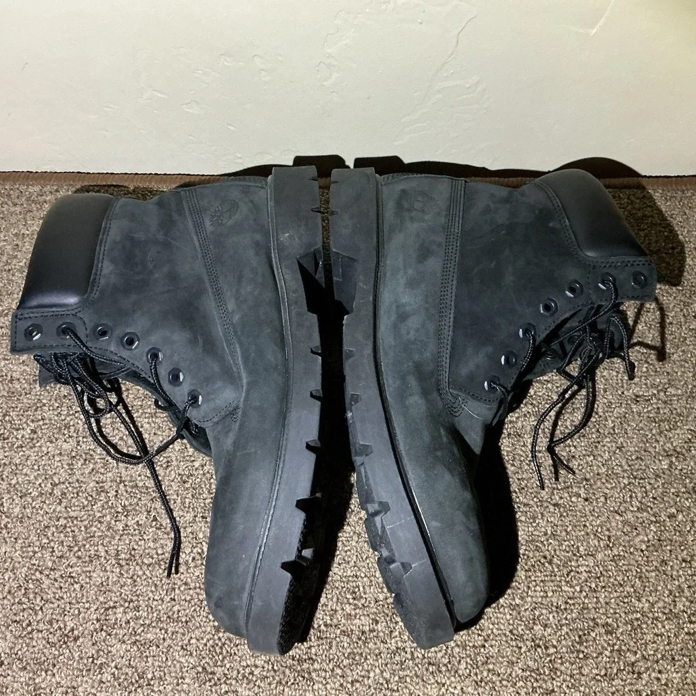 Timberland Black Nubuck Leather Boots Men 12/46 19038 6